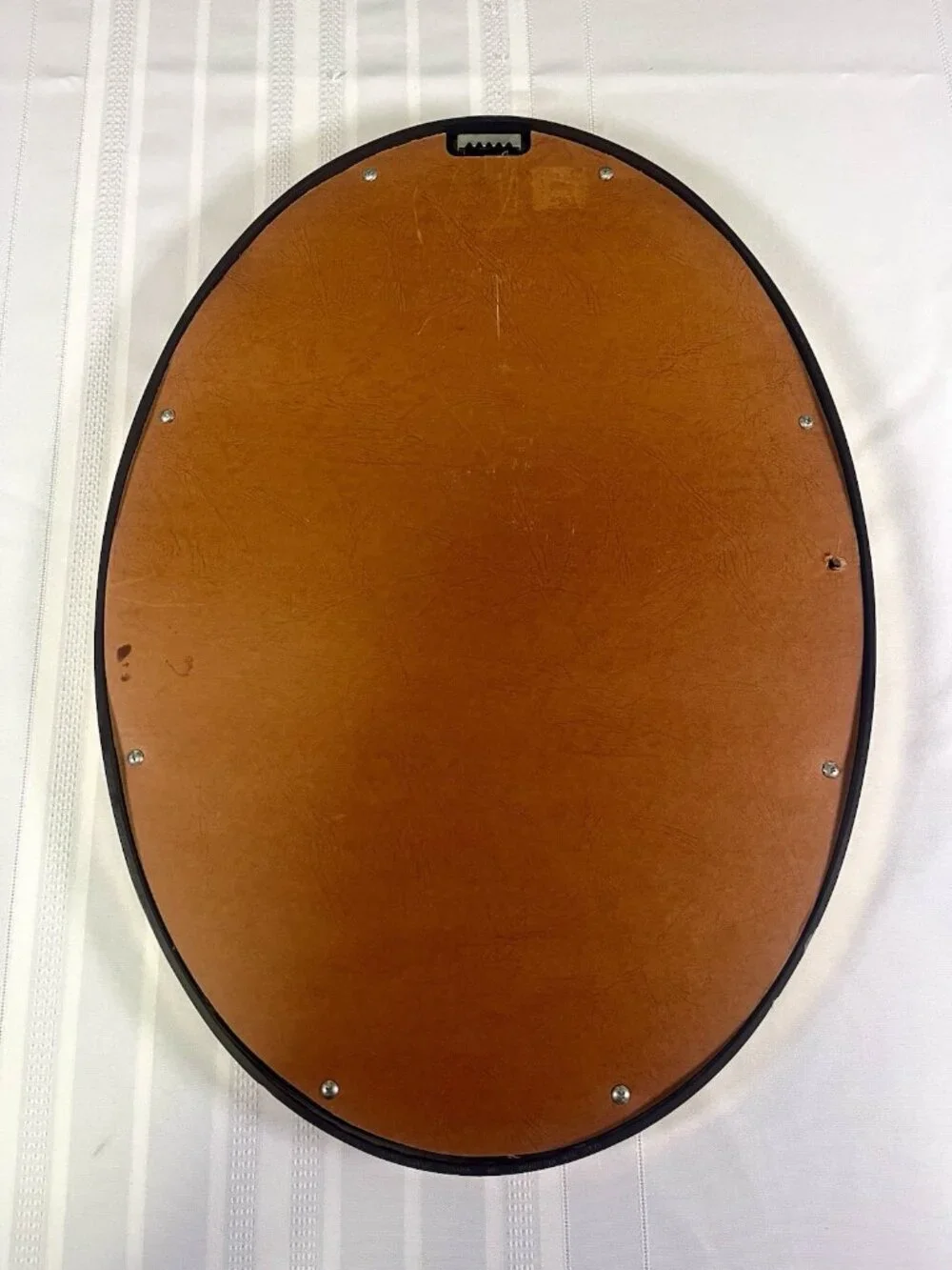 VTG 80s Syroco Gold Oval Wall Mirror Floral Hollywood Regency Art Nouveau Ornate